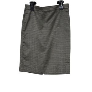 Ann Taylor Elegant Gold Black Pencil Skirt Size 8